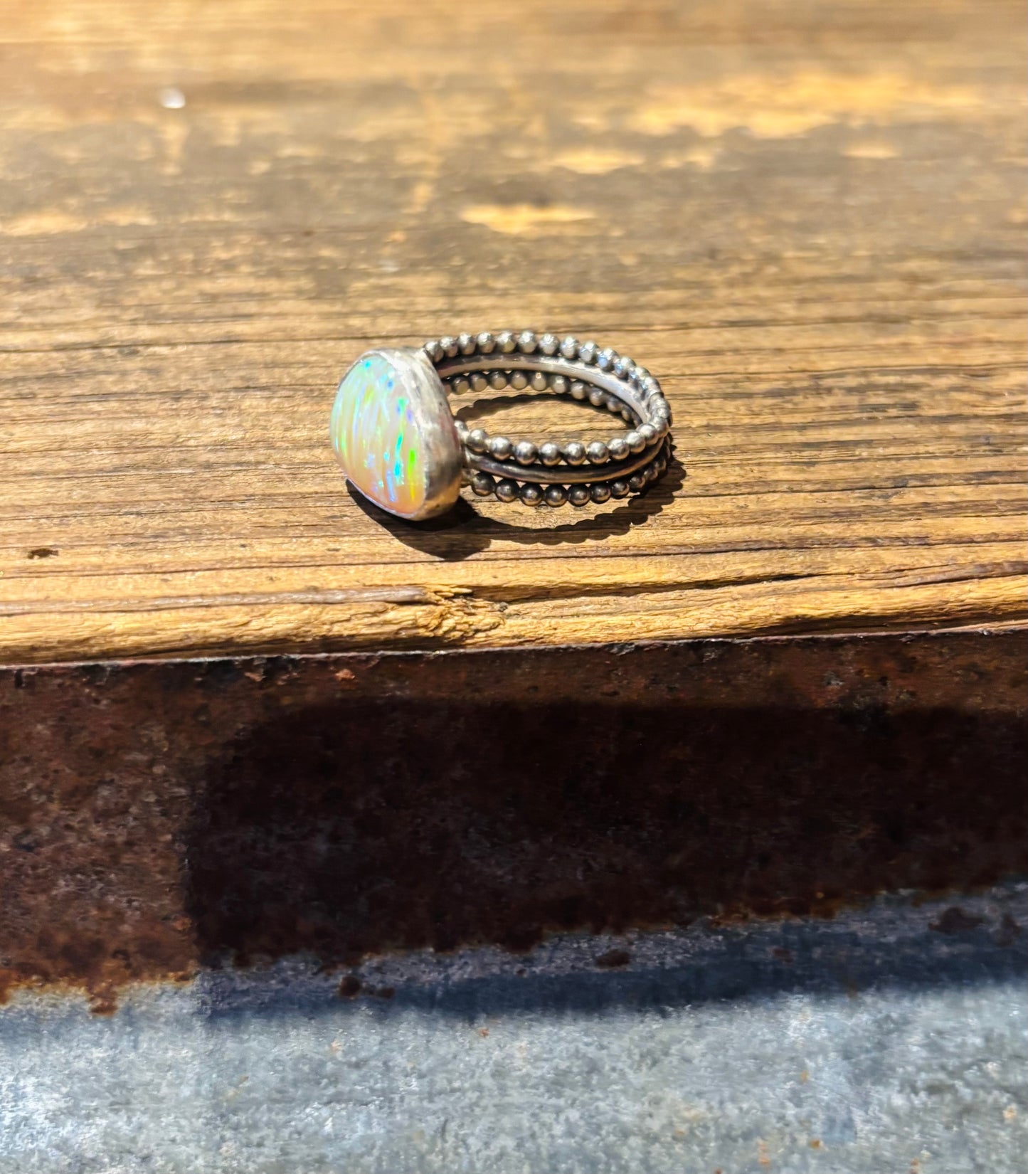 Yellow Opal Ring