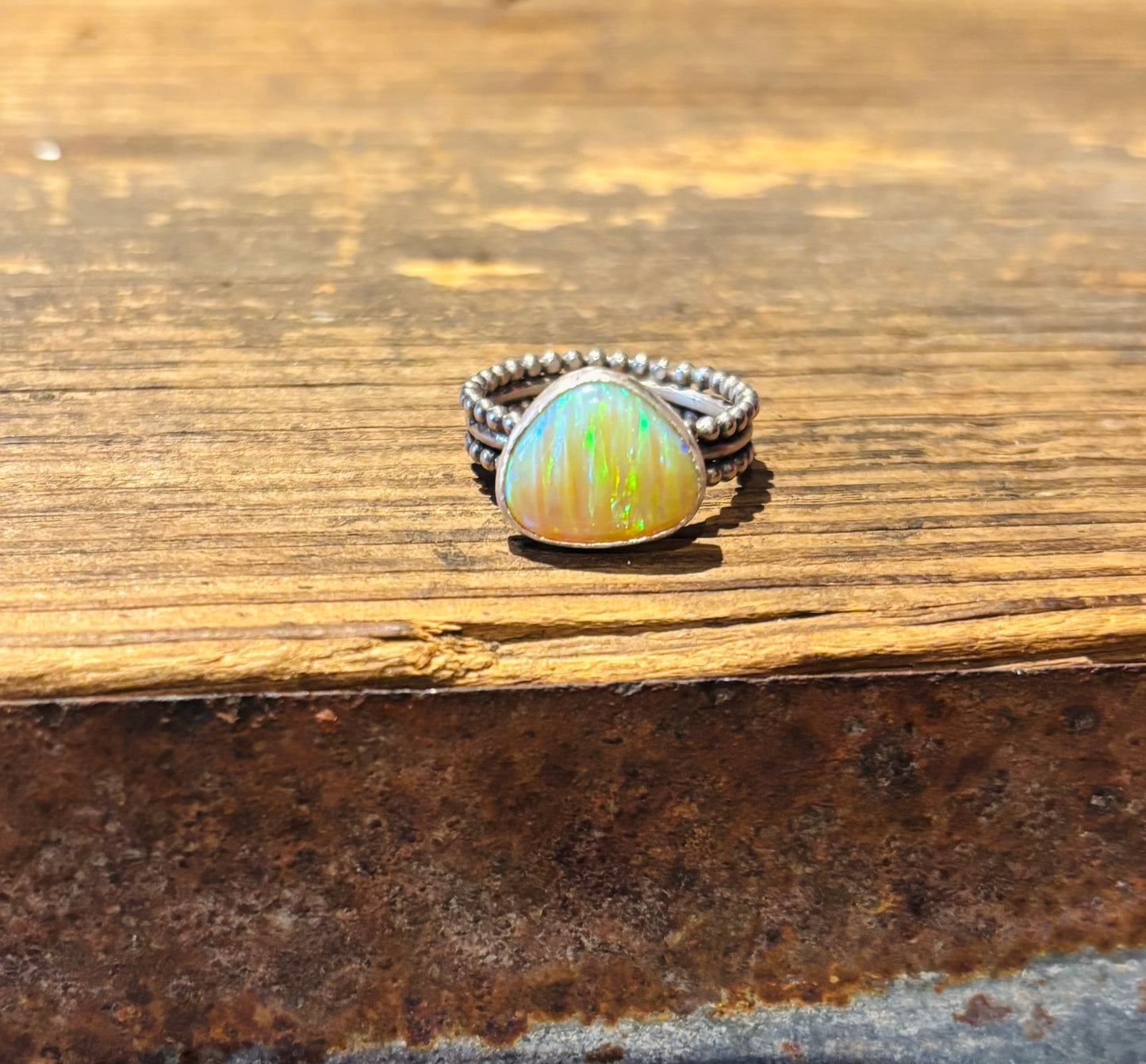 Yellow Opal Ring