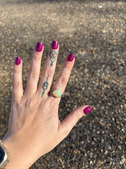 Yellow Opal Ring