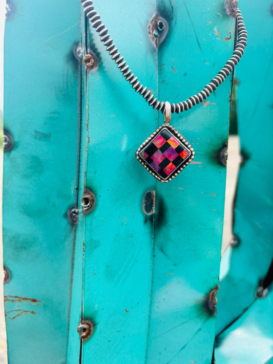Opal Mosaic Pendant